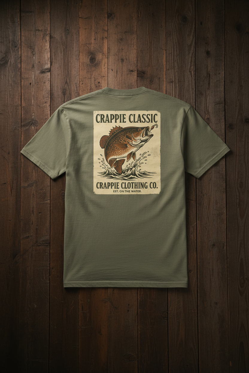 Crappie Classic Back Flat Lay