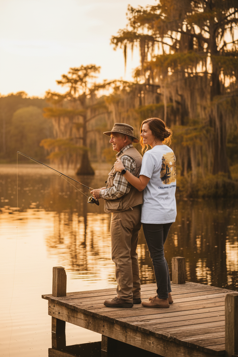 Two Silhouettes - Adult Granddaughter & Grandpa